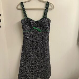R&K Black and Green Midi Dress Sz 10